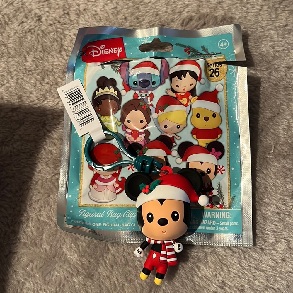 Disney Christmas Mickey Mouse bag clip NWT